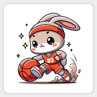 Basketball Bunny Magnet